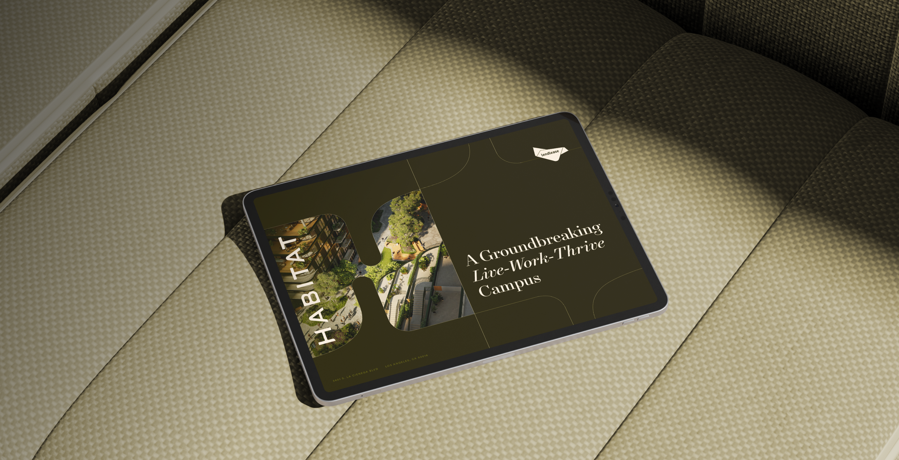 Habitat's digital brochure seen on an iPad